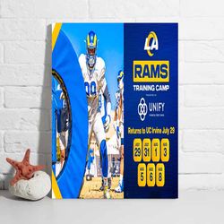 Nfl Los Angeles Rams Training Camp 2023 UC Irvine Poster