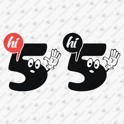 Hi Five Inspirational T-shirt Design SVG PNG Files