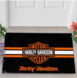 Harley Davidson Motorcycle Skull Doormat NAAF122