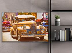 car photo prints, 1940 chevrolet ka wall art, retro cars canvas, vintage auto wall art, canvas decor, wall hanging decor