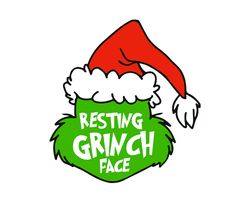 Grinch Christmas SVG, christmas svg, grinch svg, grinchy green svg, funny grinch svg, cute grinch svg, santa hat svg 210