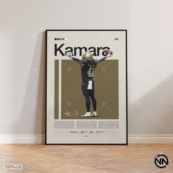 Alvin Kamara Poster, New Orleans Saints Poster, NFL Poster, Sports Poster, Football Poster, NFL Wall Art, Sports Bedroom