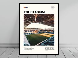 TQL Stadium FC Cincinnati Poster Major League Soccer Art Soccer Pitch Poster Oil Painting Modern Art