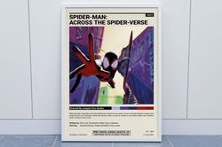 Spider Man Poster, Spider Man Movie Poster, Spider Man Fan Gift, Spider-man Across the Spider Verse Poster, Spiderman Pr