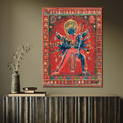 Hindu God Wall Art, Hinduism Wall Art, Hindu Wall Art, Indian Home Decor, Indian Canvas, Hinduism Canvas, Hindu Wall Dec