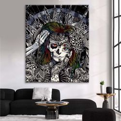 Horror Wall Art, Cerebral Palsy, Black and White Decor, Illustration Art, Skull Wall Art, Terrible Wall Art, Callie Fink