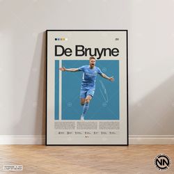 Kevin De Bruyne Poster, Manchester City Poster, Soccer Gifts, Sports Poster, Football Player Poster, Soccer Wall Art, Sp