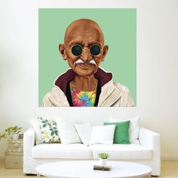 Mahatma Gandhi Canvas, Mahatma Gandhi Art, Mahatma Gandhi Poster, Illustration Art, Mahatma Gandhi Print, Mahatma Gandhi
