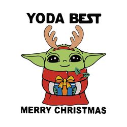 Yoda Best Merry Christmas Svg, Disney Christmas Svg, The child Star Wars Svg, Christmas Svg, Baby yoda Santa Svg