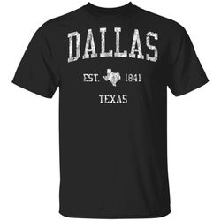 Dallas Texas T-Shirt Vintage Sports Design Dallas Big D Tee T-Shirt