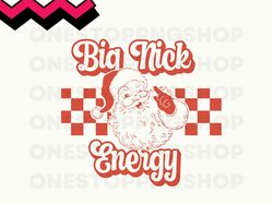 Big Nick Energy Santa Png, Funny Santa Claus png, Retro Santa Png, Retro Christmas png, Checkered Santa, Christmas svg f