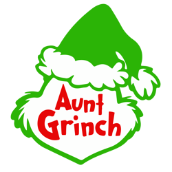 Aunt The Grinch Face Svg, Grinch Christmas Svg, Grinchmas Svg, Grinch Face Svg, Grinch Svg Cut File For Cricut