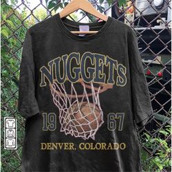 denver basketball vintage shirt, nuggets 90s basketball graphic tee sweatshirt, basketball hoodie for women and men