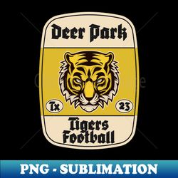 deer park school tiger football sticker design - exclusive sublimation digital file - enhance your apparel with stunning detail
