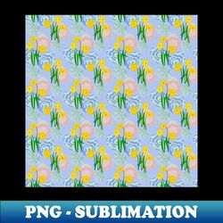 Yellow Daffodils with Painted Eggs - Stylish Sublimation Digital Download - Fashionable and Fearless