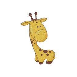 Baby Giraffe Embroidery Design, 3 sizes, Instant Download