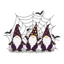 Halloween Gnomes Embroidery Design, 4 sizes, Instant Download