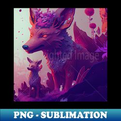 Mother fox - PNG Sublimation Digital Download - Bring Your Designs to Life