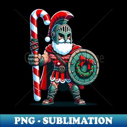 gladiator santa with candy cane sword funny christmas - retro png sublimation digital download - defying the norms