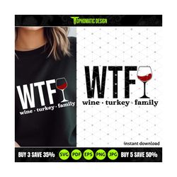 Wine Turkey Family SVG, Funny Thanksgiving PNG, Instant Digital Download