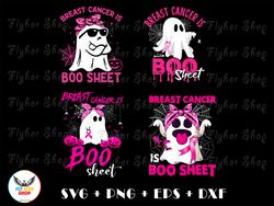 Breast Cancer Is Boo Sheet Breast Cancer Warrior Halloween SVG PNG - Digital Art work designd by FlyHorShop 1