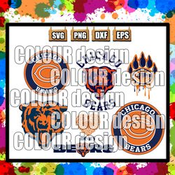 Chicago Bearss Football SVG PNG Bundle, svg Sports files, Svg For Cricut, Clipart, Football Cut File, Layered SVG For Cr