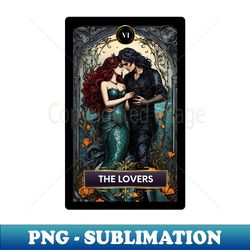 The Lovers Mermaid Tarot Card - Unique Sublimation PNG Download - Create with Confidence