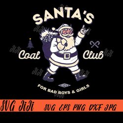 Retro Santa's Coal Club SVG PNG, Santa Christmas SVG PNG