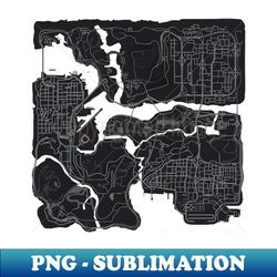 San Andreas Map - Trendy Sublimation Digital Download - Transform Your Sublimation Creations