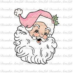 Pink Santa Claus Svg, Vintage Pink Santa Claus, Retro Pink Santa Claus, Pink Santa Png, Christmas PNG, Christmas Vintage