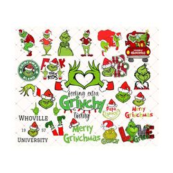 25 Files The Grinch , UNIQUE DESIGN, Grinch Christmas PngSvg, Grinch Clipart Files, Files for Cricut & Silhouette Digita