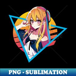 Classic Retro Anime Cartoon Character - Signature Sublimation PNG File - Bold & Eye-catching