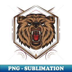angry bear illustration - png transparent sublimation design - unleash your inner rebellion
