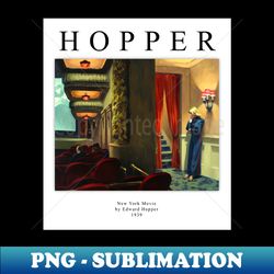 High Resolution Edward Hopper Painting New York Movie 1939 - Instant PNG Sublimation Download - Enhance Your Apparel with Stunning Detail
