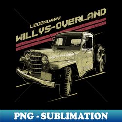 Willys-Overland Truck Jeep car trailcat - Unique Sublimation PNG Download - Unleash Your Inner Rebellion