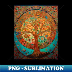 sacred renewal embracing lifes cycle through the tree of life mandala - sublimation-ready png file - add a festive touch to every day