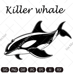 Whale SVG, Orca Whale Svg, Killer Whale Svg, Whale Clip art, Whale cut file, Whale Png, Whale Silhouette, instant downlo