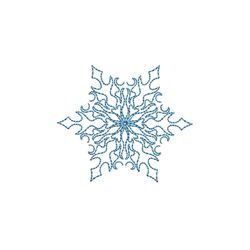 Snowflake Embroidery Design, 5 sizes, Instant Download