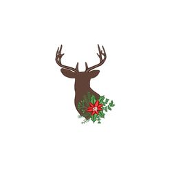 Christmas Deer Machine Embroidery Design, 3 sizes, Instant Download