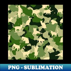 Green cats camouflage - Instant PNG Sublimation Download - Unleash Your Inner Rebellion