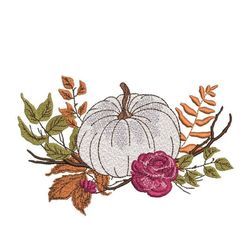 Fall Pumpkin Embroidery Design, Autumn Embroidery File, 4 sizes, Instant Download