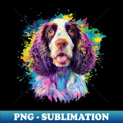 springer spaniel happy dog photo design - sublimation-ready png file - transform your sublimation creations