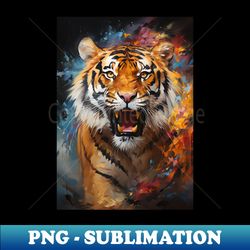 Eyes of the Jungle - Tiger Illustration - Elegant Sublimation PNG Download - Add a Festive Touch to Every Day