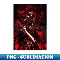 Classic Dante from Devil May Cry - PNG Transparent Digital Download File for Sublimation - Bold & Eye-catching