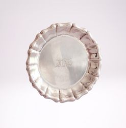 Alexander Sturm tray in silver 800 serving tray plate Made in Austria 1920s Liberty design Diameter cm 14 with hallmarks