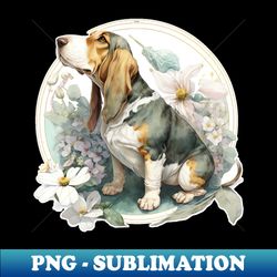 Basset Hound - Trendy Sublimation Digital Download - Create with Confidence