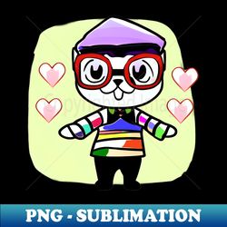 Cat Painter Kawaii Cute Artist Cat - Vintage Sublimation PNG Download - Create with Confidence