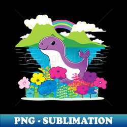 Flowery Lochness - Signature Sublimation PNG File - Enhance Your Apparel with Stunning Detail