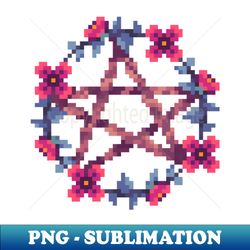 Floral Pentagram - Exclusive Sublimation Digital File - Defying the Norms