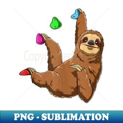Funny Bouldering and Rock Climbing Sloth - High-Quality PNG Sublimation Download - Transform Your Sublimation Creations
